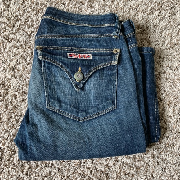 Hudson boot cut, dark denim, torn knees - Picture 2 of 7